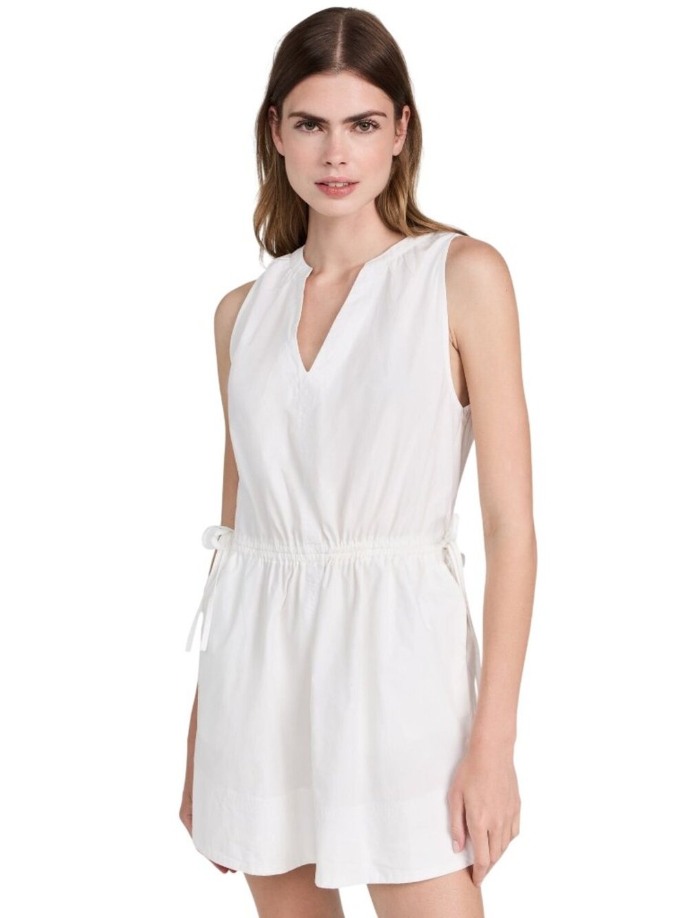 Splendid Chase Dress in White Large Womens Poplin Mini
